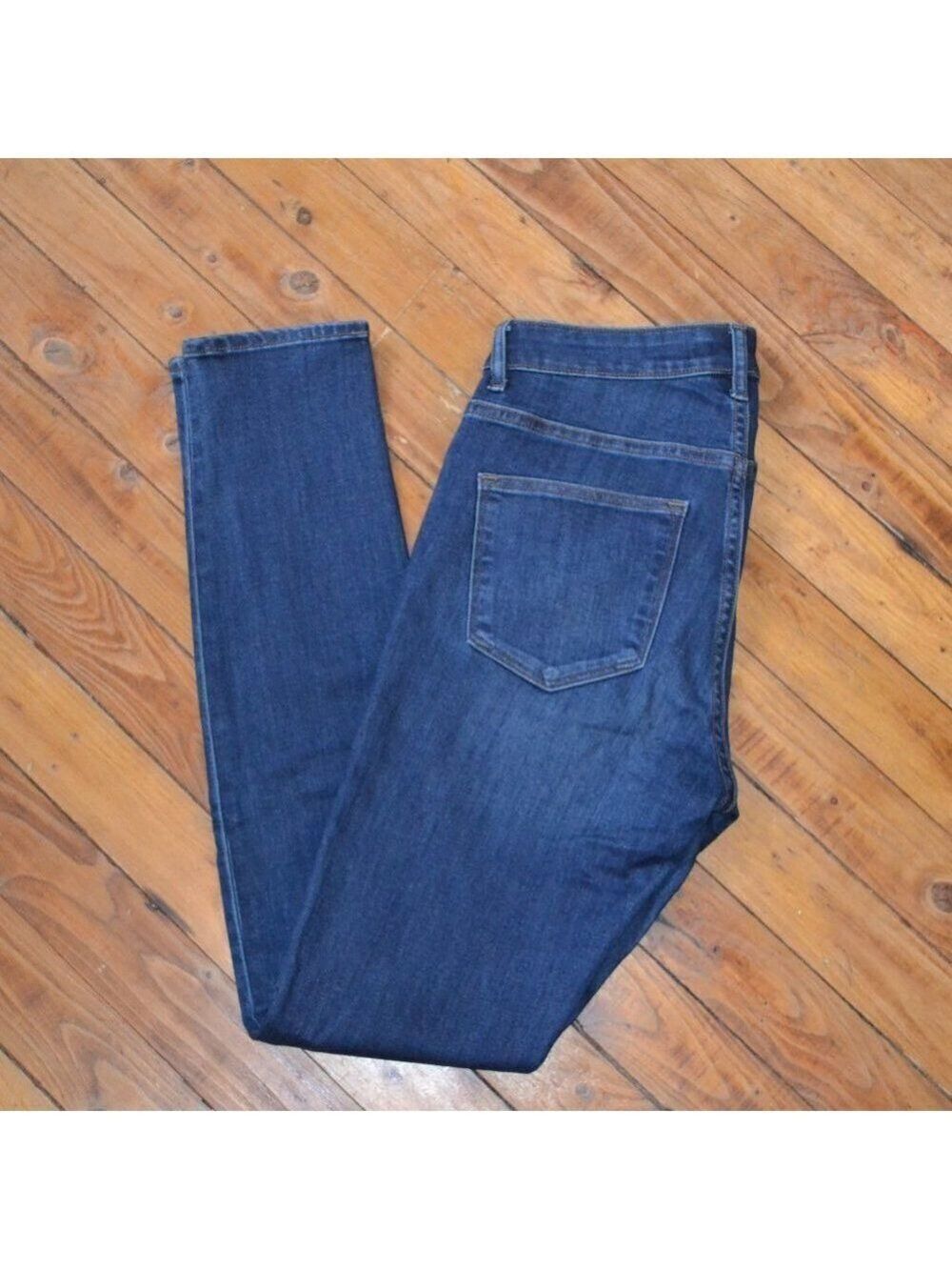 H & M Blue High Rise Stretch Skinny Jeans 6 high waisted